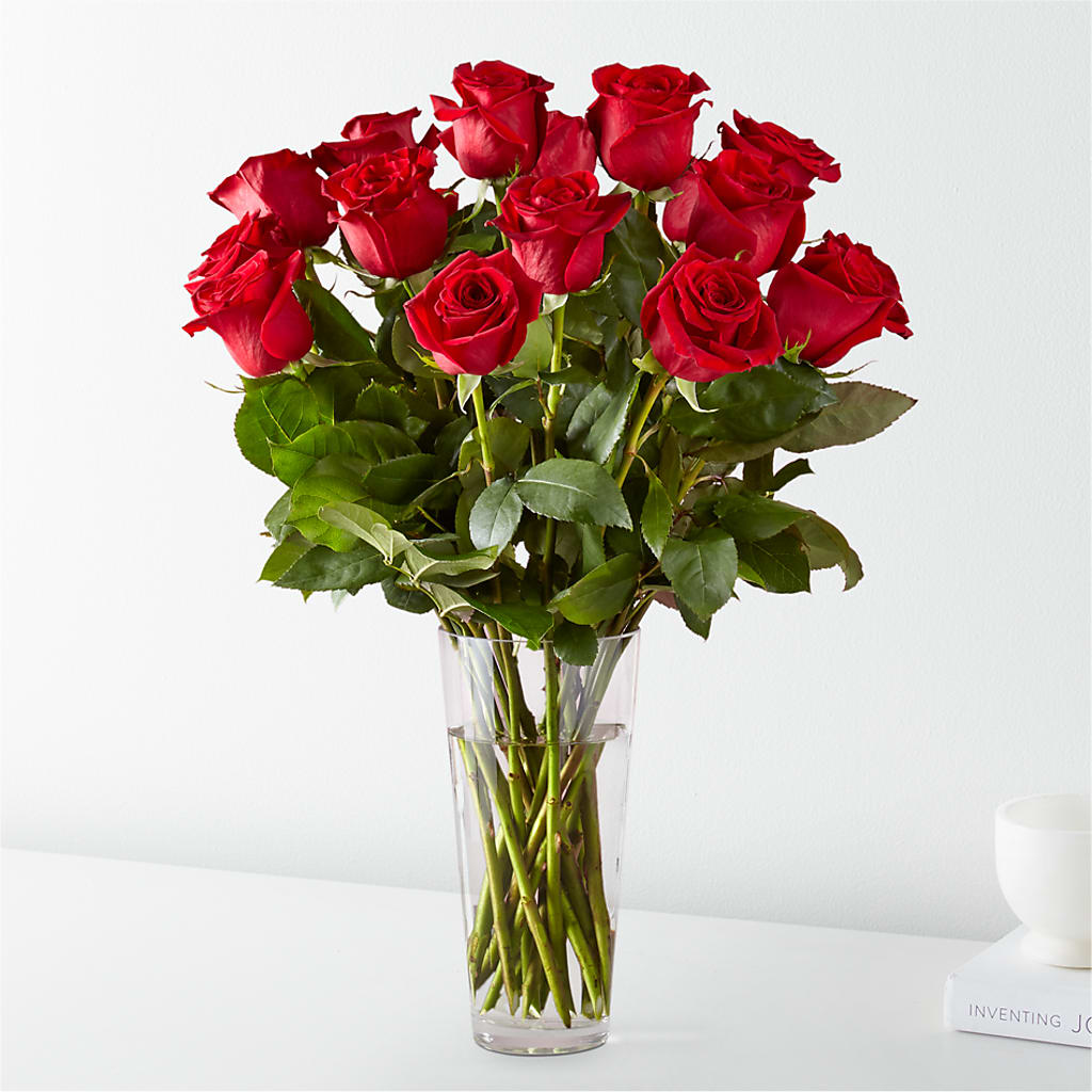 Long Stem Red Rose Bouquet – Genoveva Rodriguez Flower Shop, San Benito TX