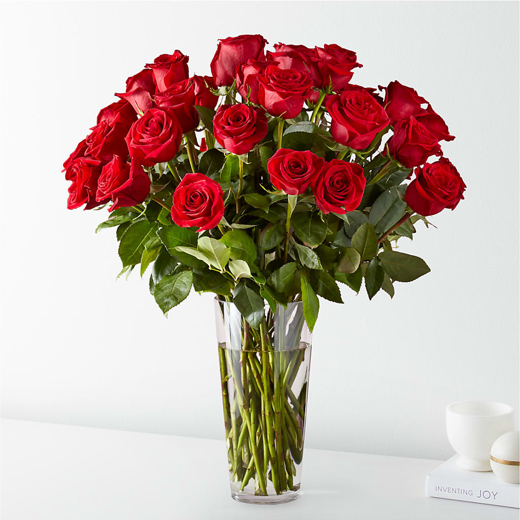 Long Stem Red Rose Bouquet – Genoveva Rodriguez Flower Shop, San Benito TX