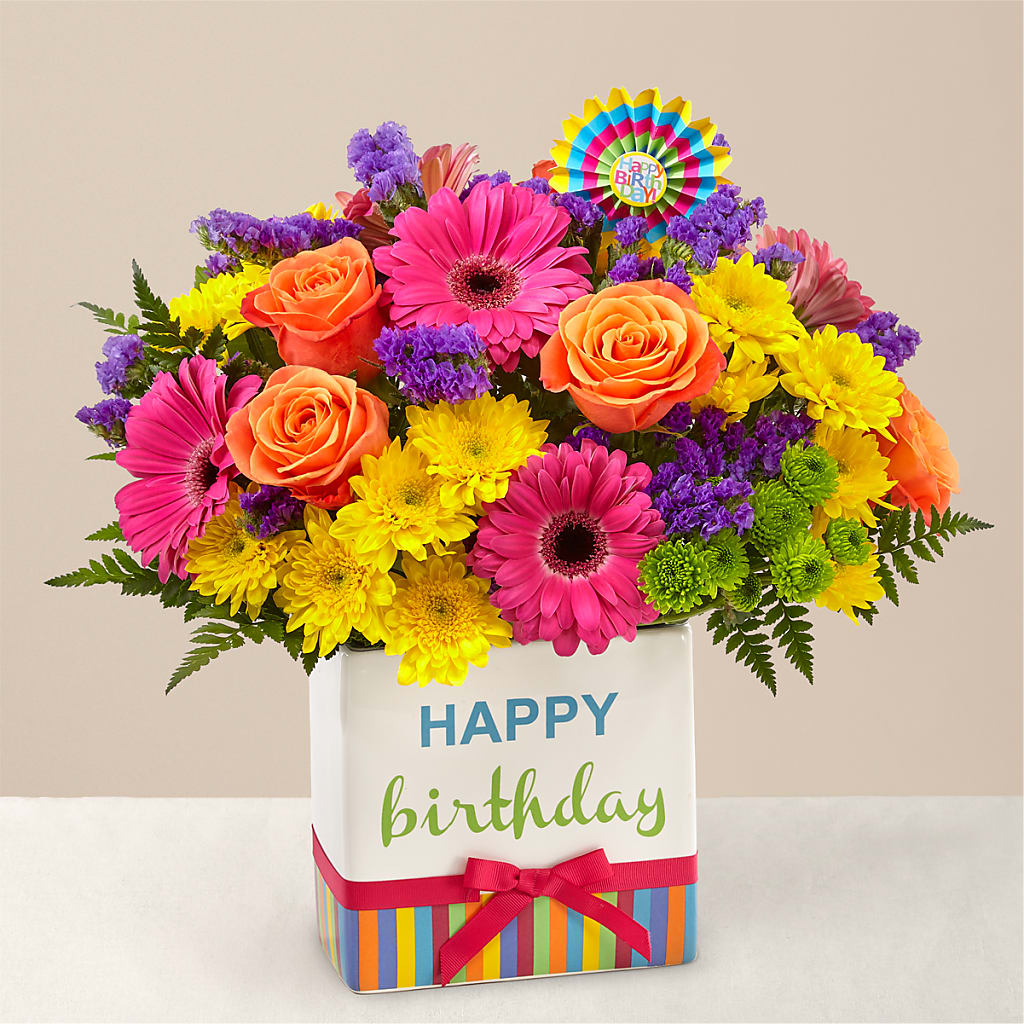 Birthday Brights Bouquet – Genoveva Rodriguez Flower Shop, San Benito TX