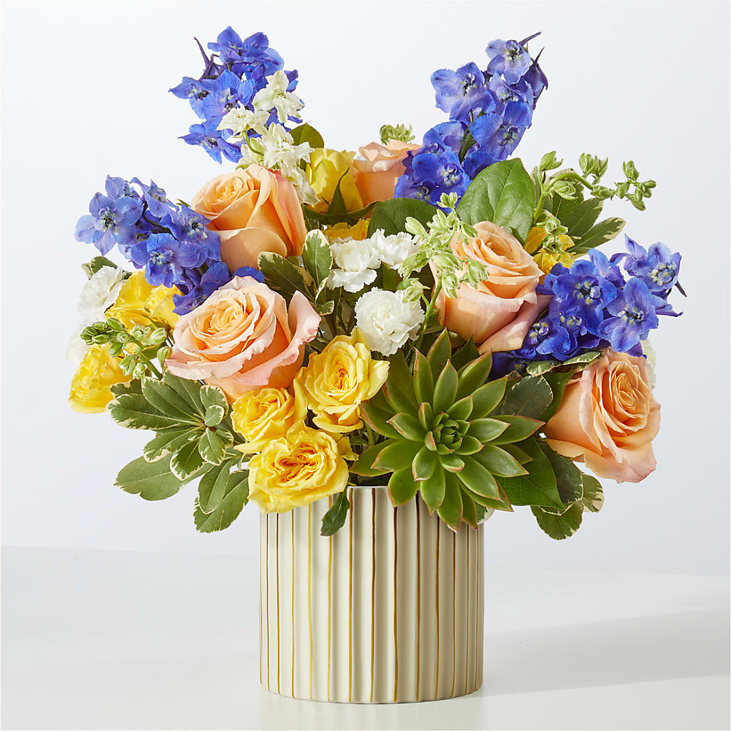 Cobalt Reverie Bouquet – Genoveva Rodriguez Flower Shop, San Benito TX