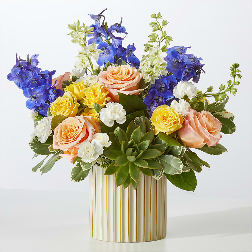 Cobalt Reverie Bouquet – Genoveva Rodriguez Flower Shop, San Benito TX