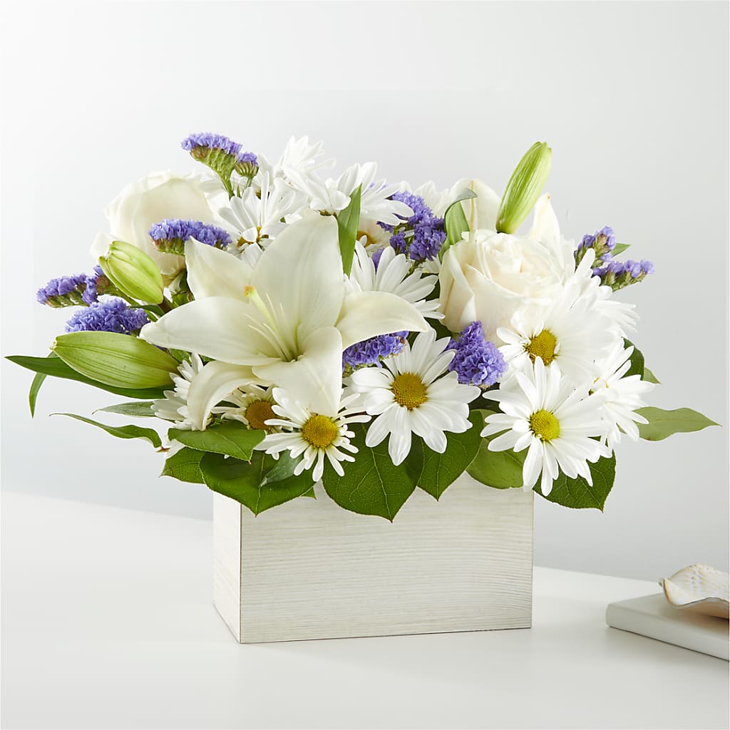 Beyond Blue Box Bouquet – Genoveva Rodriguez Flower Shop, San Benito TX