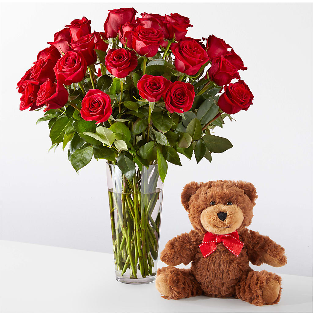 Romantic Long Stem Red Rose Bouquet Bundles – Genoveva Rodriguez Flower Shop, San Benito TX