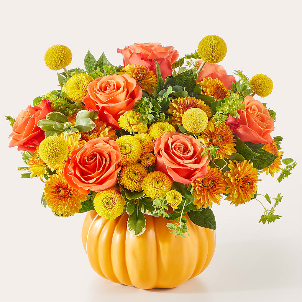 Gourdgeous Pumpkin – Genoveva Rodriguez Flower Shop, San Benito TX