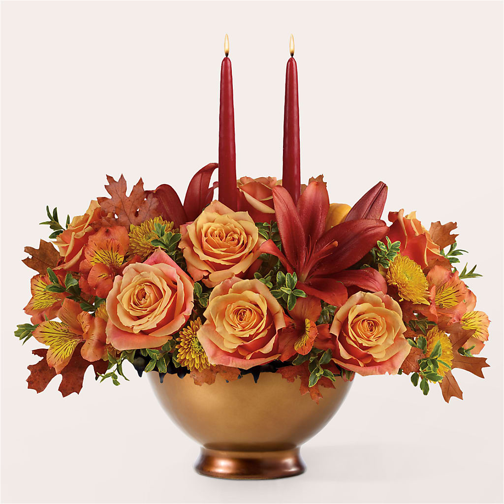 Harvest Table Centerpiece – Genoveva Rodriguez Flower Shop, San Benito TX