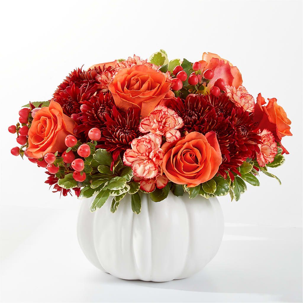 Autumn Air Pumpkin Bouquet – Genoveva Rodriguez Flower Shop, San Benito TX