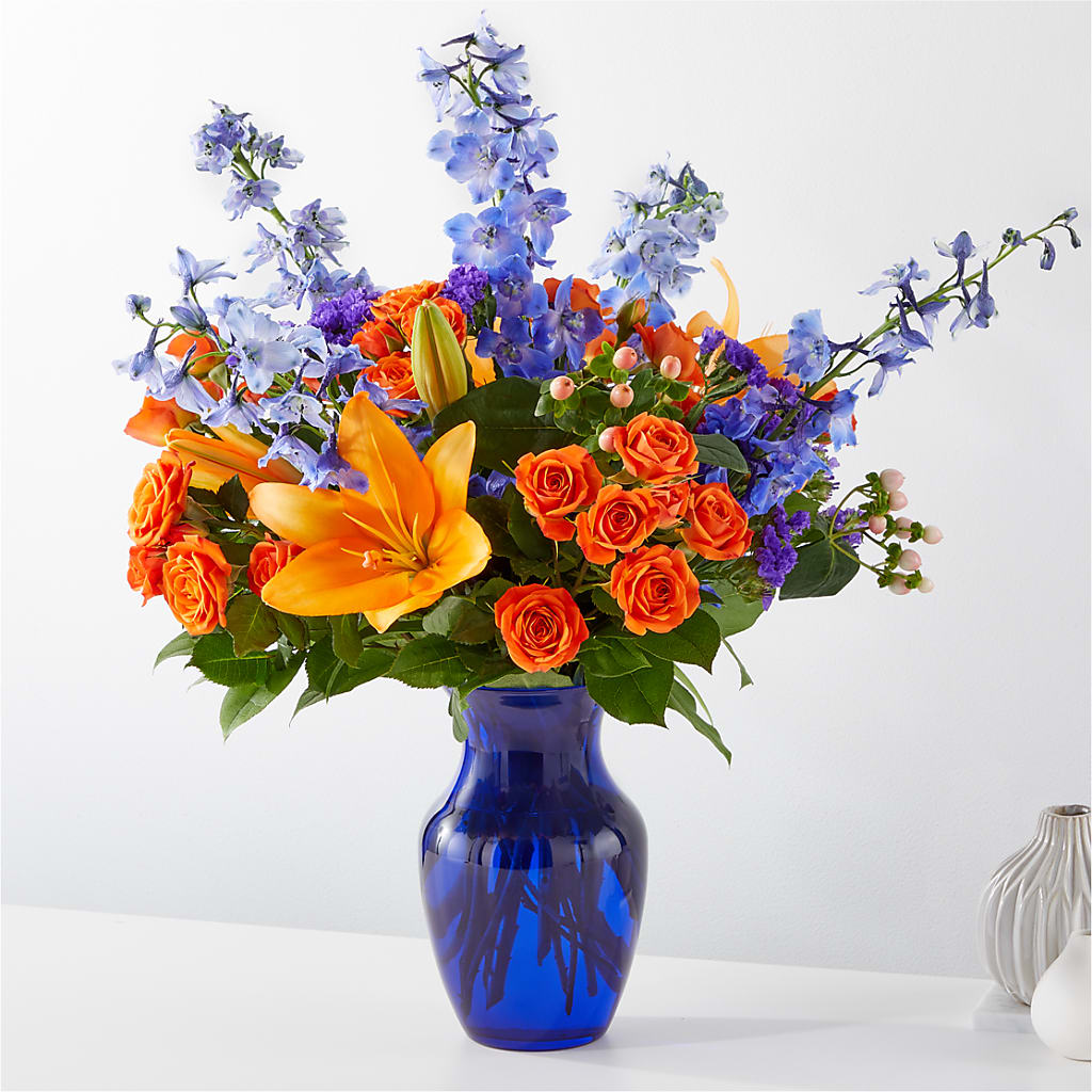 Radiant Citrus Bouquet – Genoveva Rodriguez Flower Shop, San Benito TX