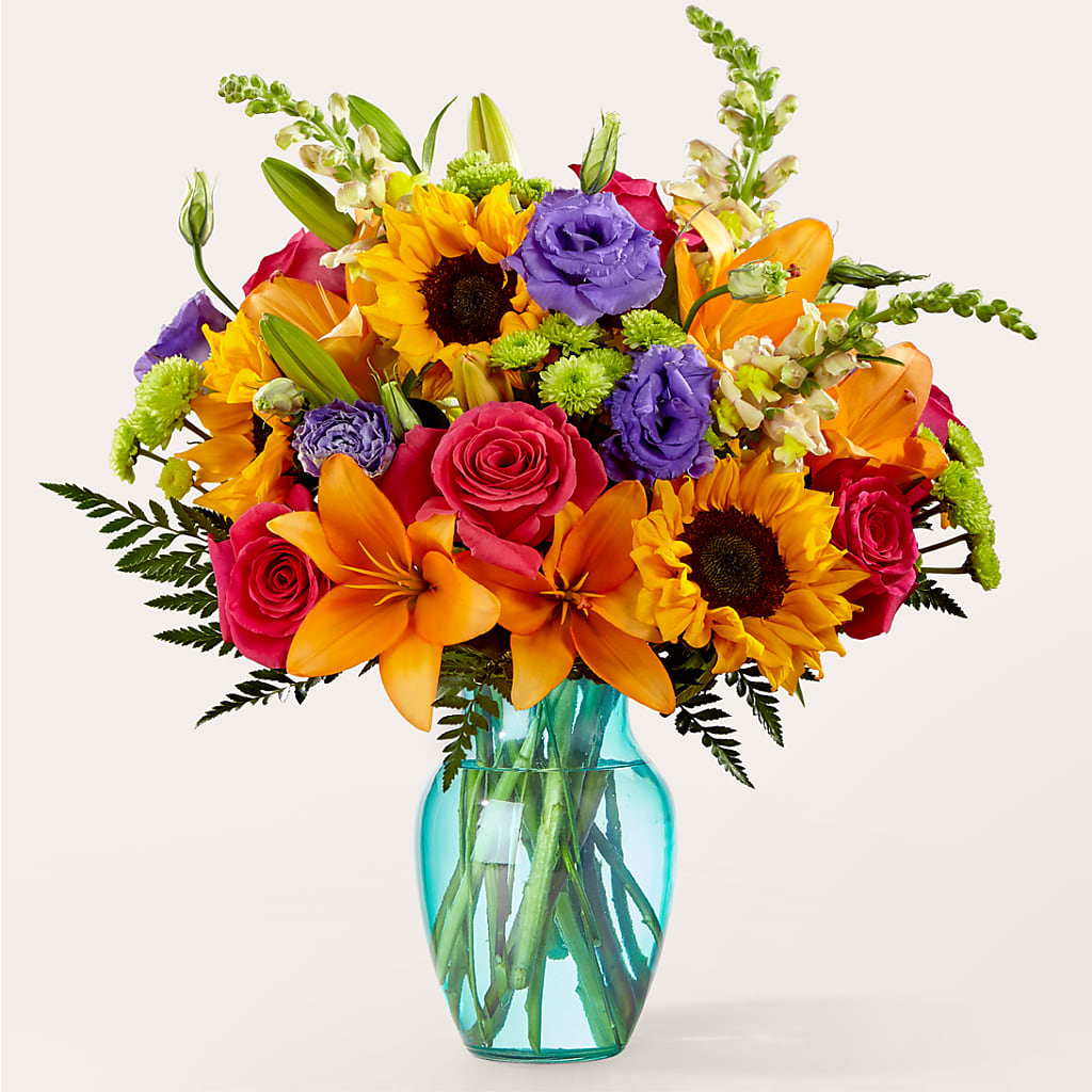 Double Rainbow Bouquet – Genoveva Rodriguez Flower Shop, San Benito TX