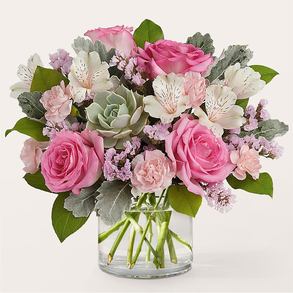 Dusty Rose Bouquet – Genoveva Rodriguez Flower Shop, San Benito TX