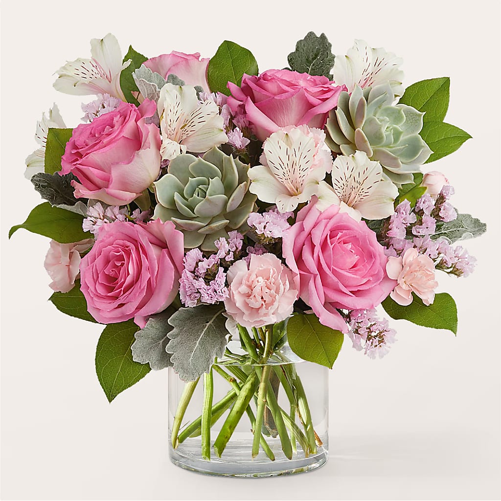 Dusty Rose Bouquet – Genoveva Rodriguez Flower Shop, San Benito TX
