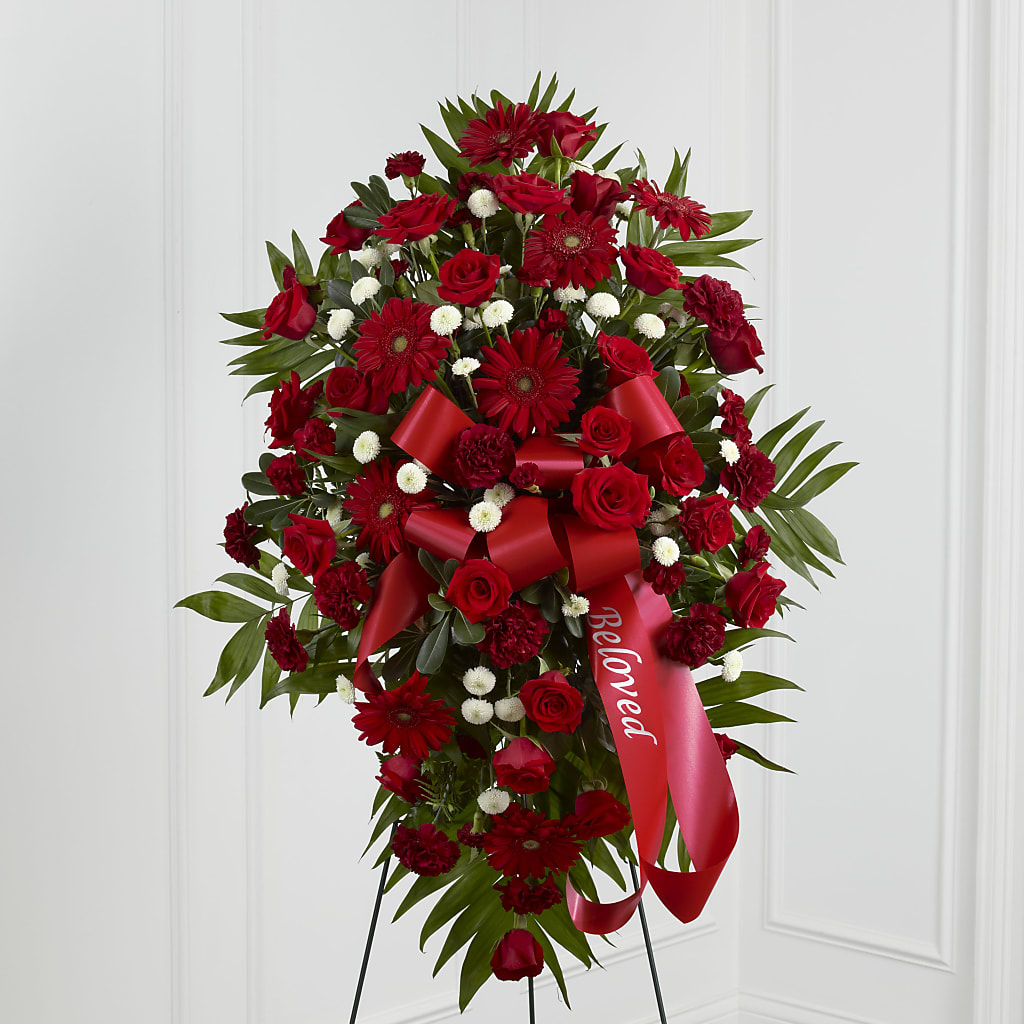 Treasured Memories Standing Spray – Genoveva Rodriguez Flower Shop, San Benito TX