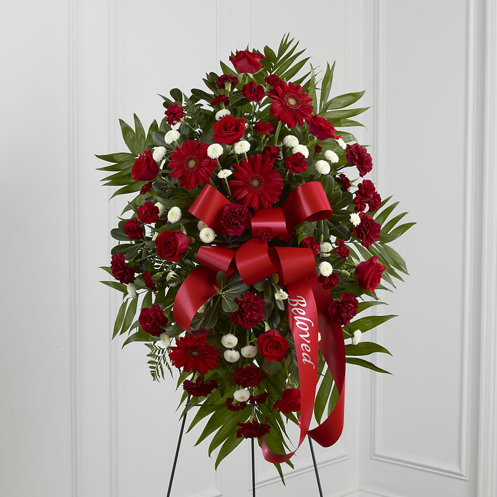 Treasured Memories Standing Spray – Genoveva Rodriguez Flower Shop, San Benito TX