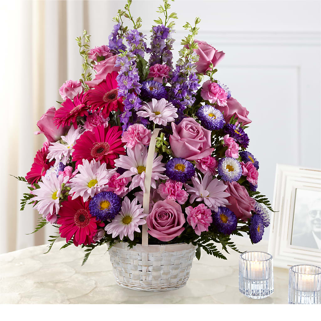 Pastel Peace Basket – Genoveva Rodriguez Flower Shop, San Benito TX