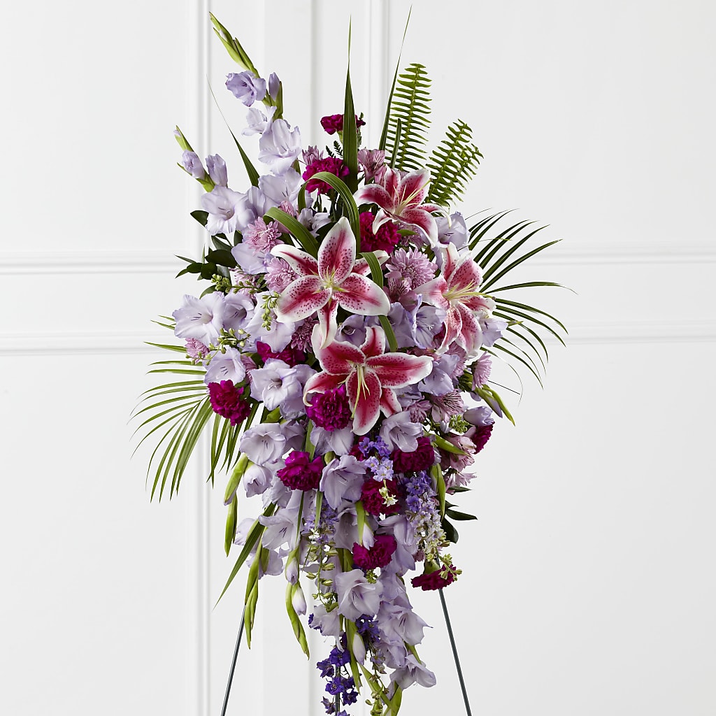 Tender Touch Standing Spray – Genoveva Rodriguez Flower Shop, San Benito TX