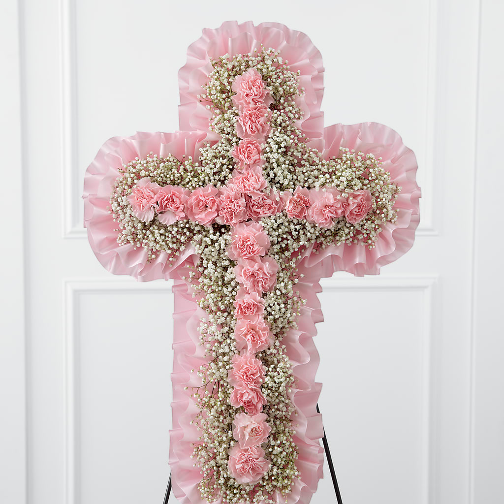 Angel's Cross Easel – Genoveva Rodriguez Flower Shop, San Benito TX