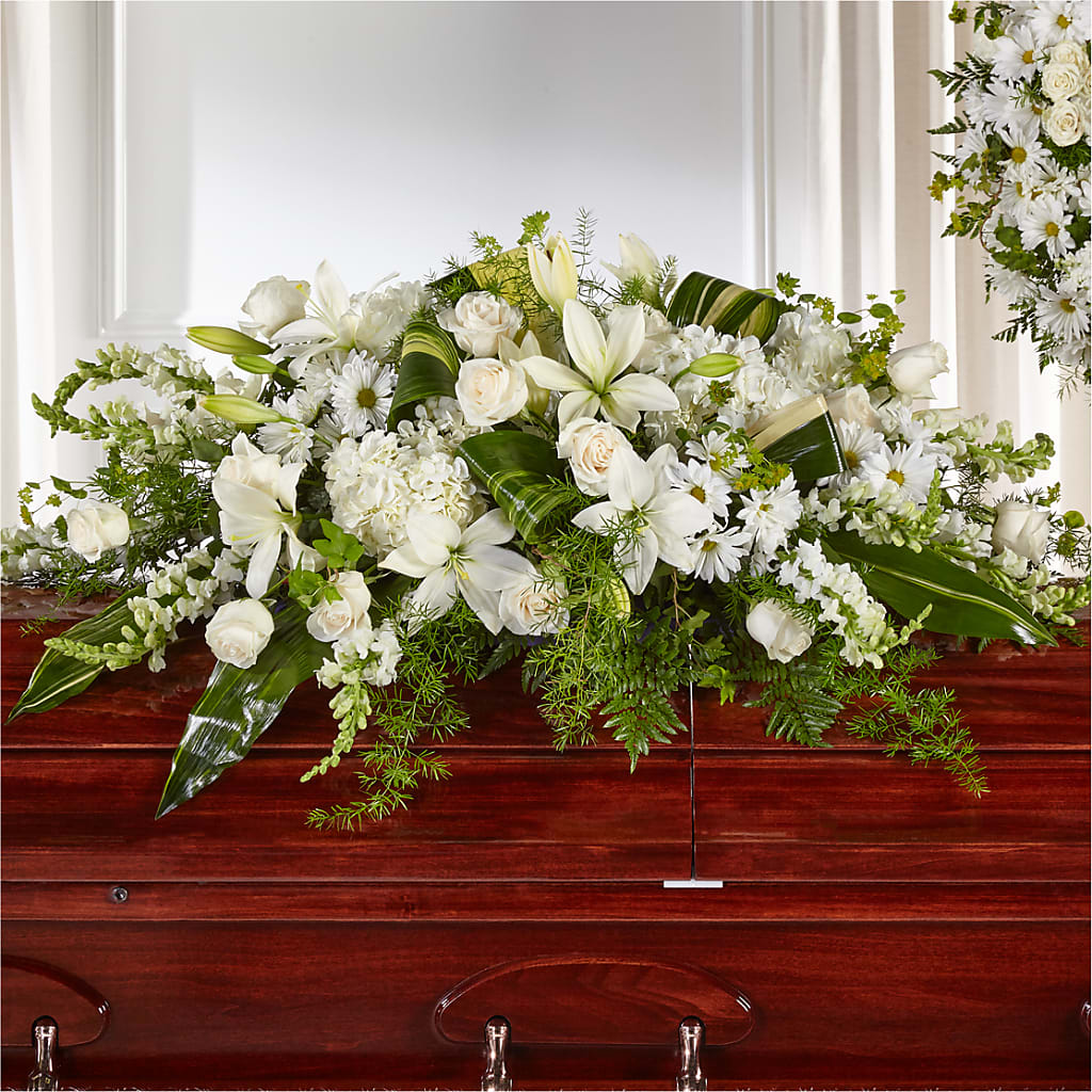 Abundance Casket Spray – Genoveva Rodriguez Flower Shop, San Benito TX