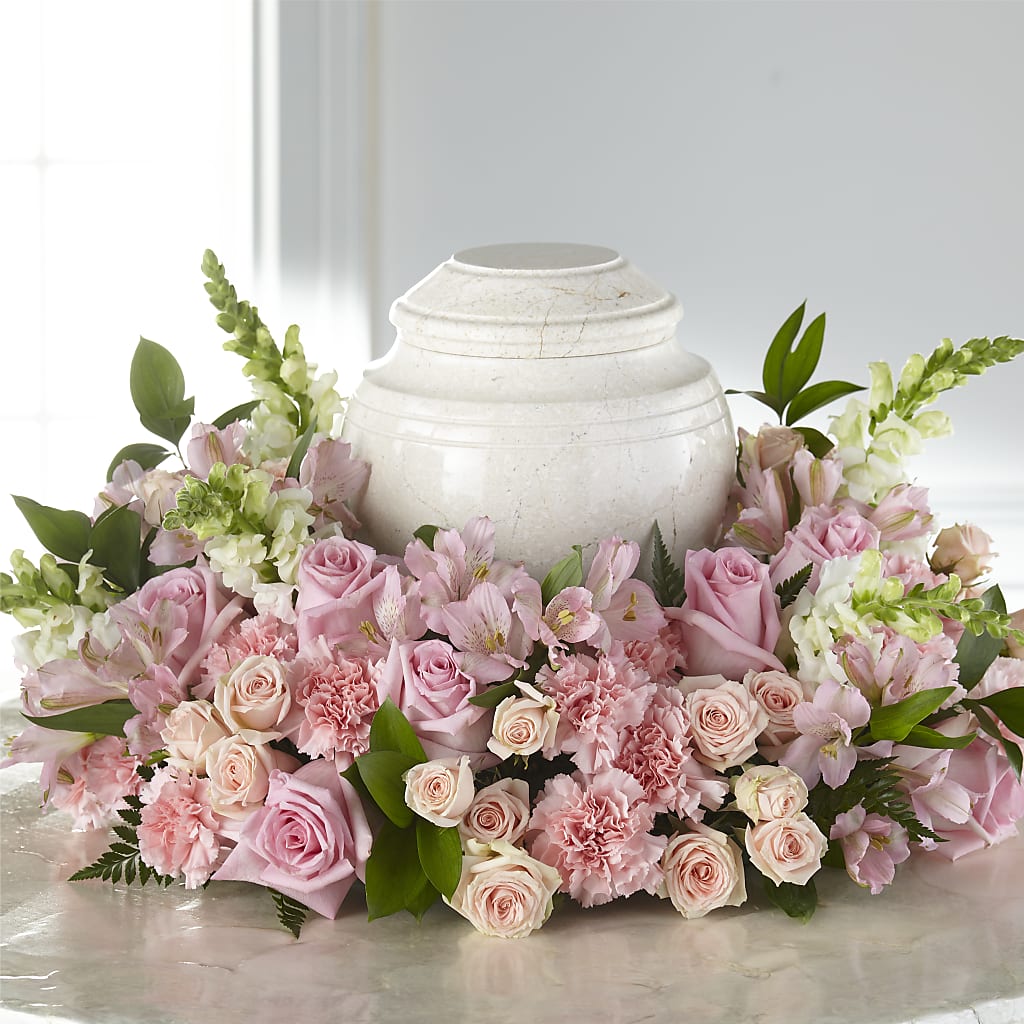 Blooms of Hope Cremation Adornment – Genoveva Rodriguez Flower Shop, San Benito TX