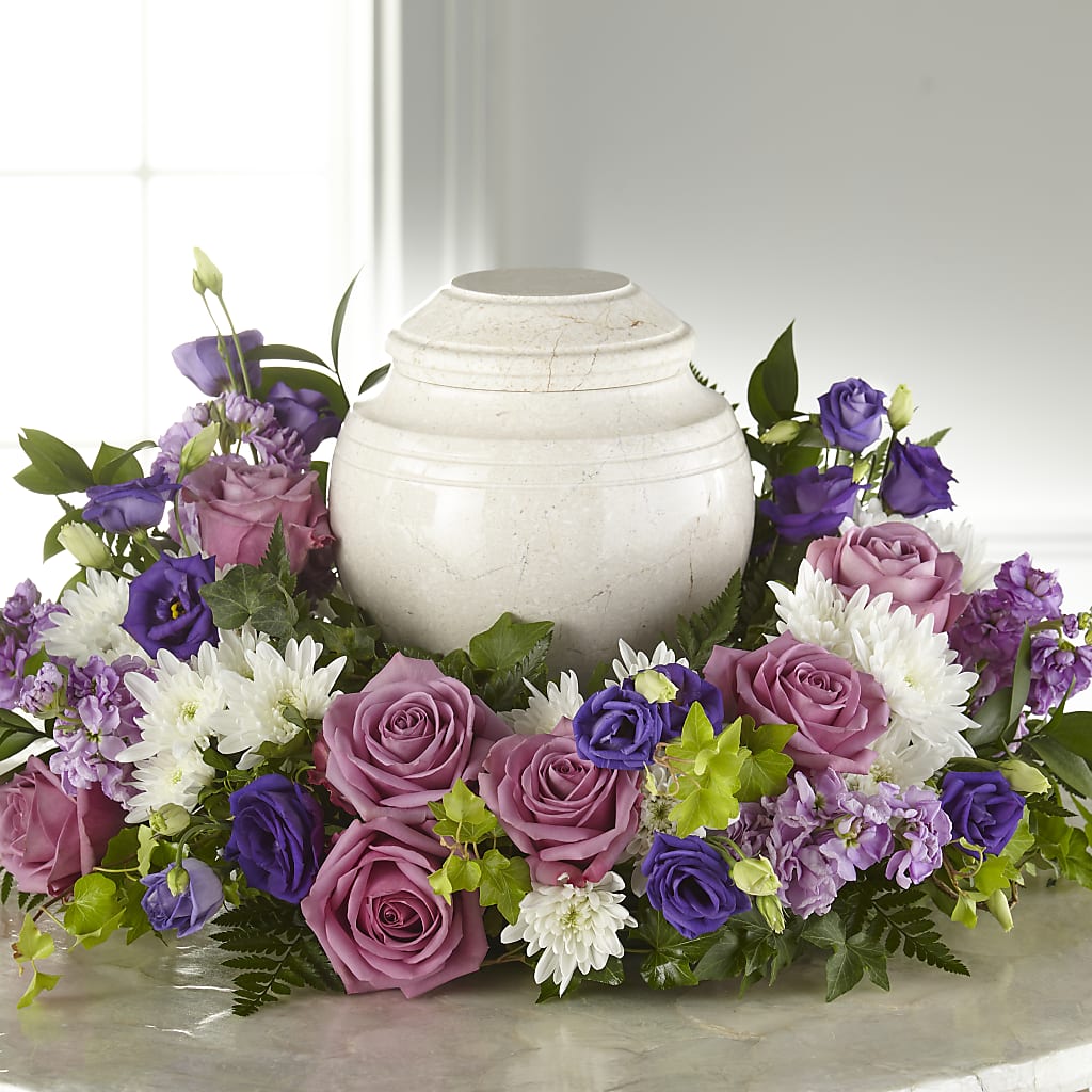 Blooming Sympathy Cremation Adornment – Genoveva Rodriguez Flower Shop, San Benito TX