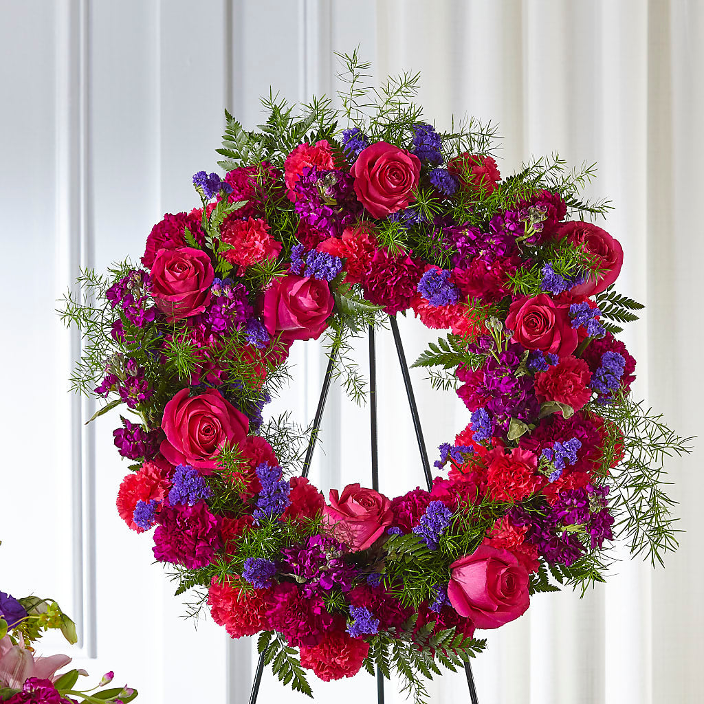 Calming Colors Wreath – Genoveva Rodriguez Flower Shop, San Benito TX