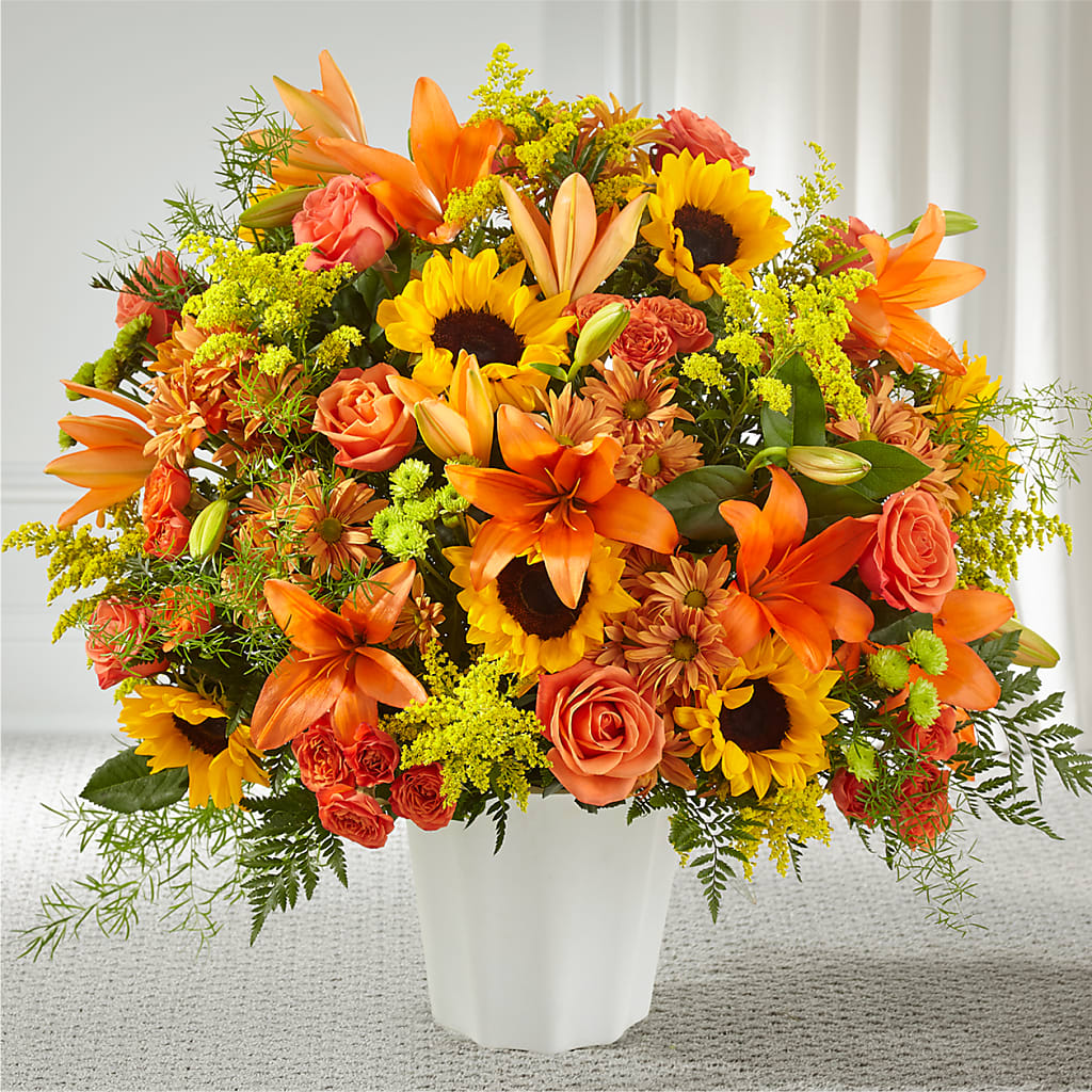 Harvest Thoughts Floor Basket – Genoveva Rodriguez Flower Shop, San Benito TX