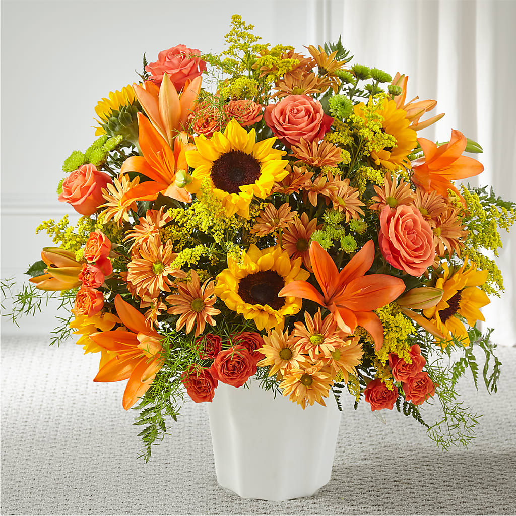 Harvest Thoughts Floor Basket – Genoveva Rodriguez Flower Shop, San Benito TX