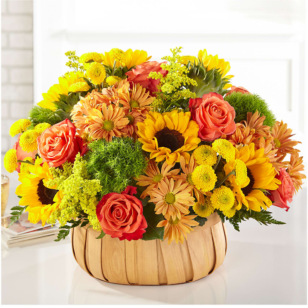 Harvest Sunflower Basket – Genoveva Rodriguez Flower Shop, San Benito TX