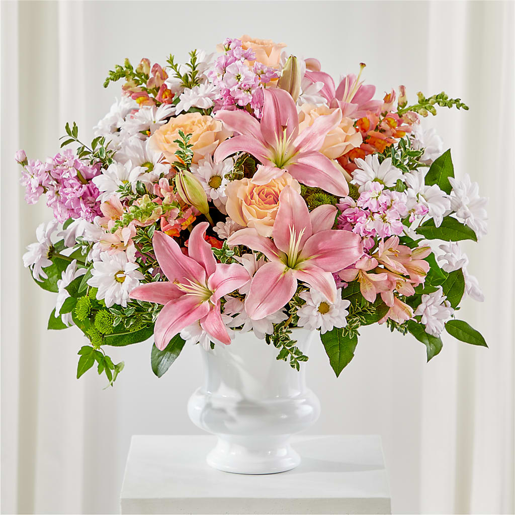 Heartfelt Gesture Urn Arrangement – Genoveva Rodriguez Flower Shop, San Benito TX