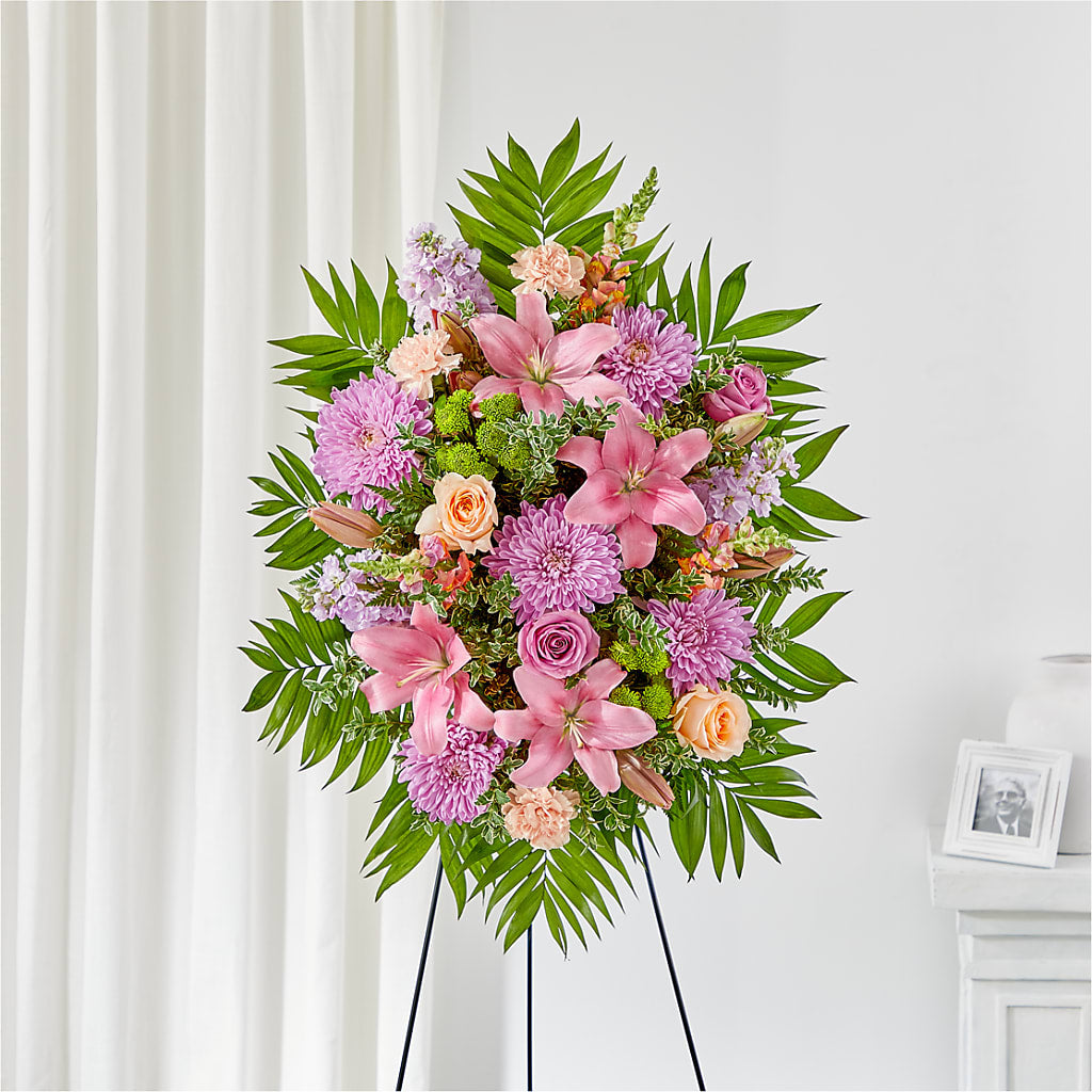 Love & Light Standing Spray – Genoveva Rodriguez Flower Shop, San Benito TX