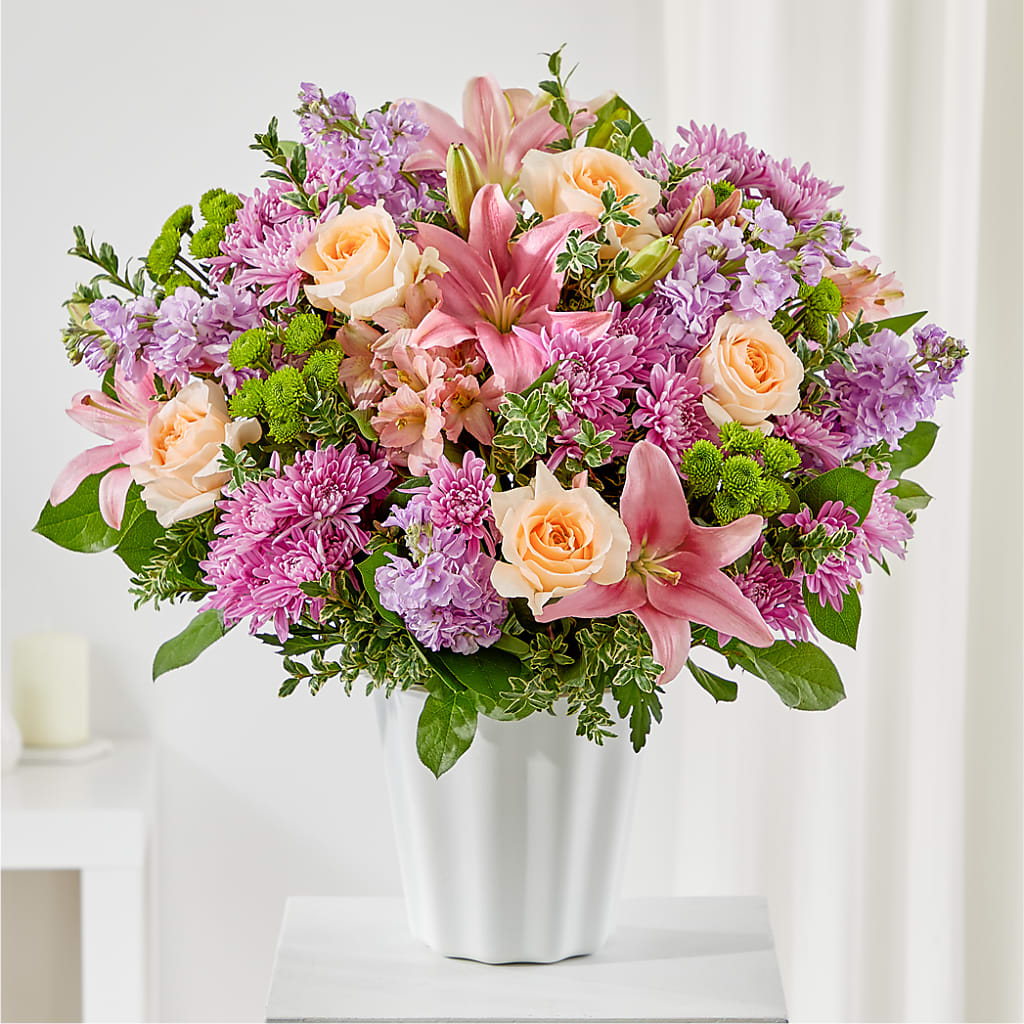 Supportive Embrace Tabletop Basket – Genoveva Rodriguez Flower Shop, San Benito TX