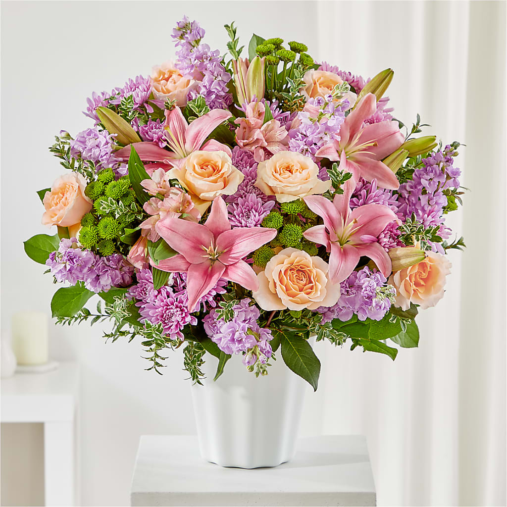 Supportive Embrace Tabletop Basket – Genoveva Rodriguez Flower Shop, San Benito TX