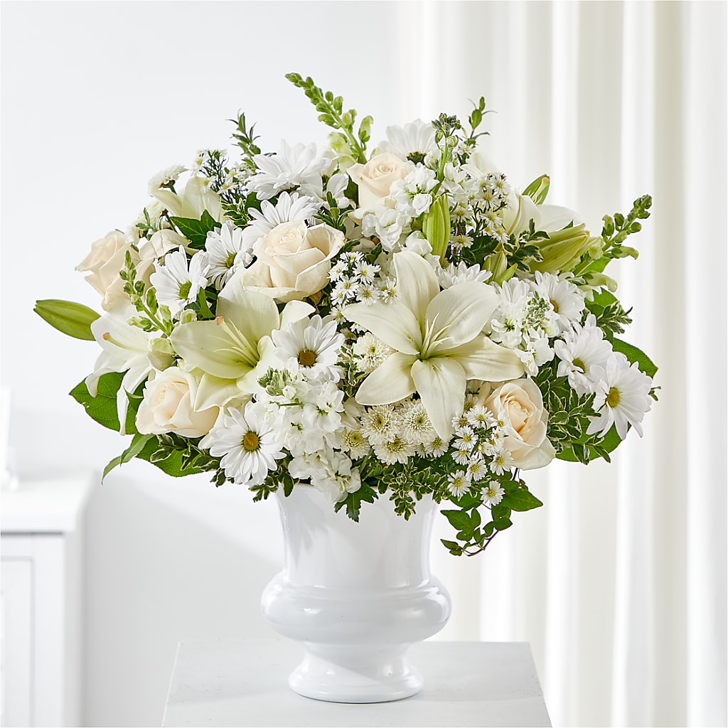 Uplifting Urn Arrangement – Genoveva Rodriguez Flower Shop, San Benito TX