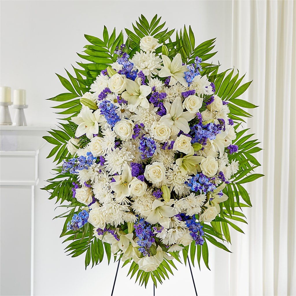 At Rest Standing Spray – Genoveva Rodriguez Flower Shop, San Benito TX