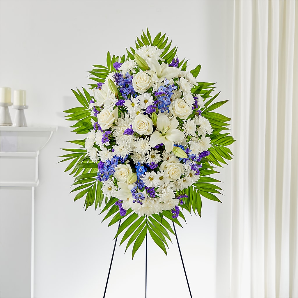 At Rest Standing Spray – Genoveva Rodriguez Flower Shop, San Benito TX
