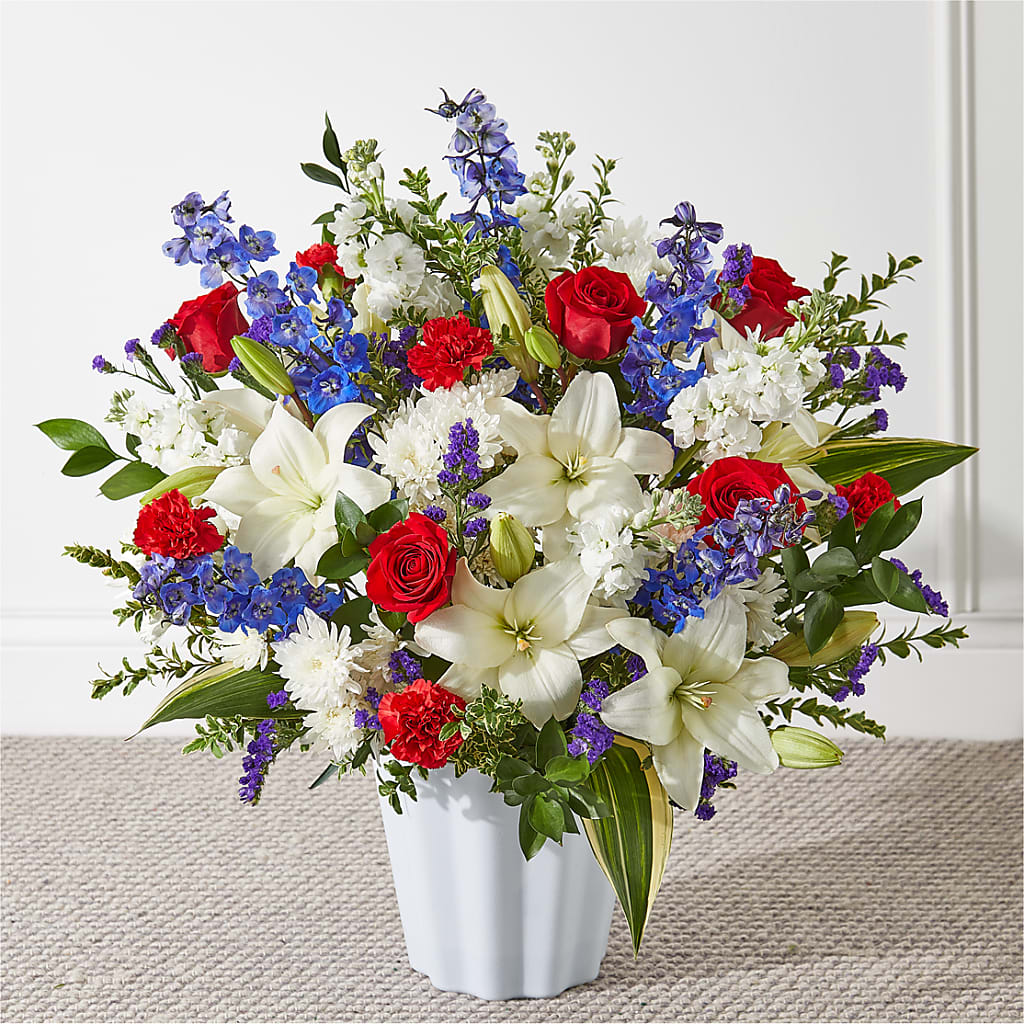 Consoled Floor Basket – Genoveva Rodriguez Flower Shop, San Benito TX
