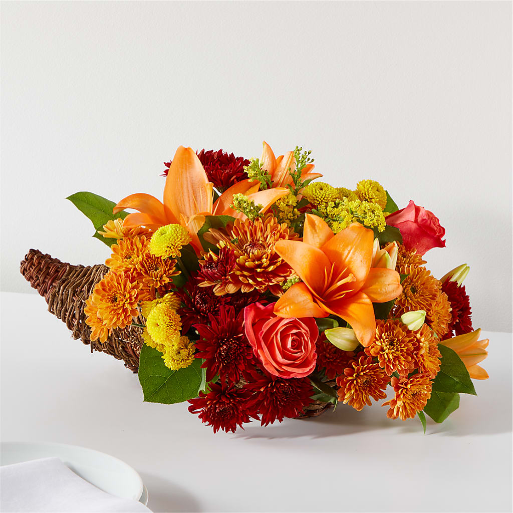 Bouquet of Blessings Cornucopia – Genoveva Rodriguez Flower Shop, San Benito TX