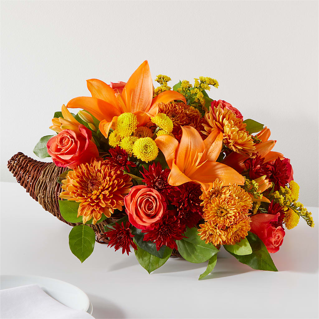 Bouquet of Blessings Cornucopia – Genoveva Rodriguez Flower Shop, San Benito TX