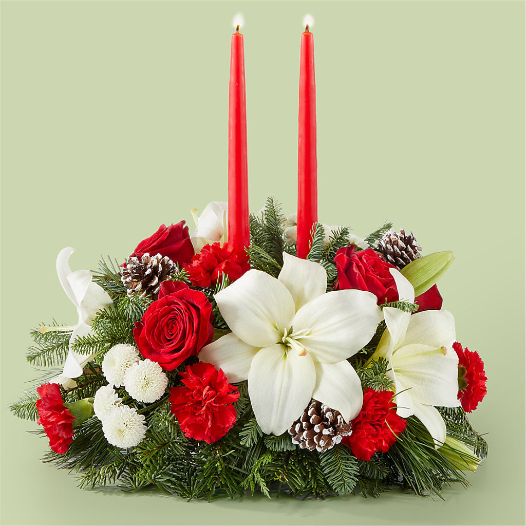 Seasonal Festivities Centerpiece – Genoveva Rodriguez Flower Shop, San Benito TX