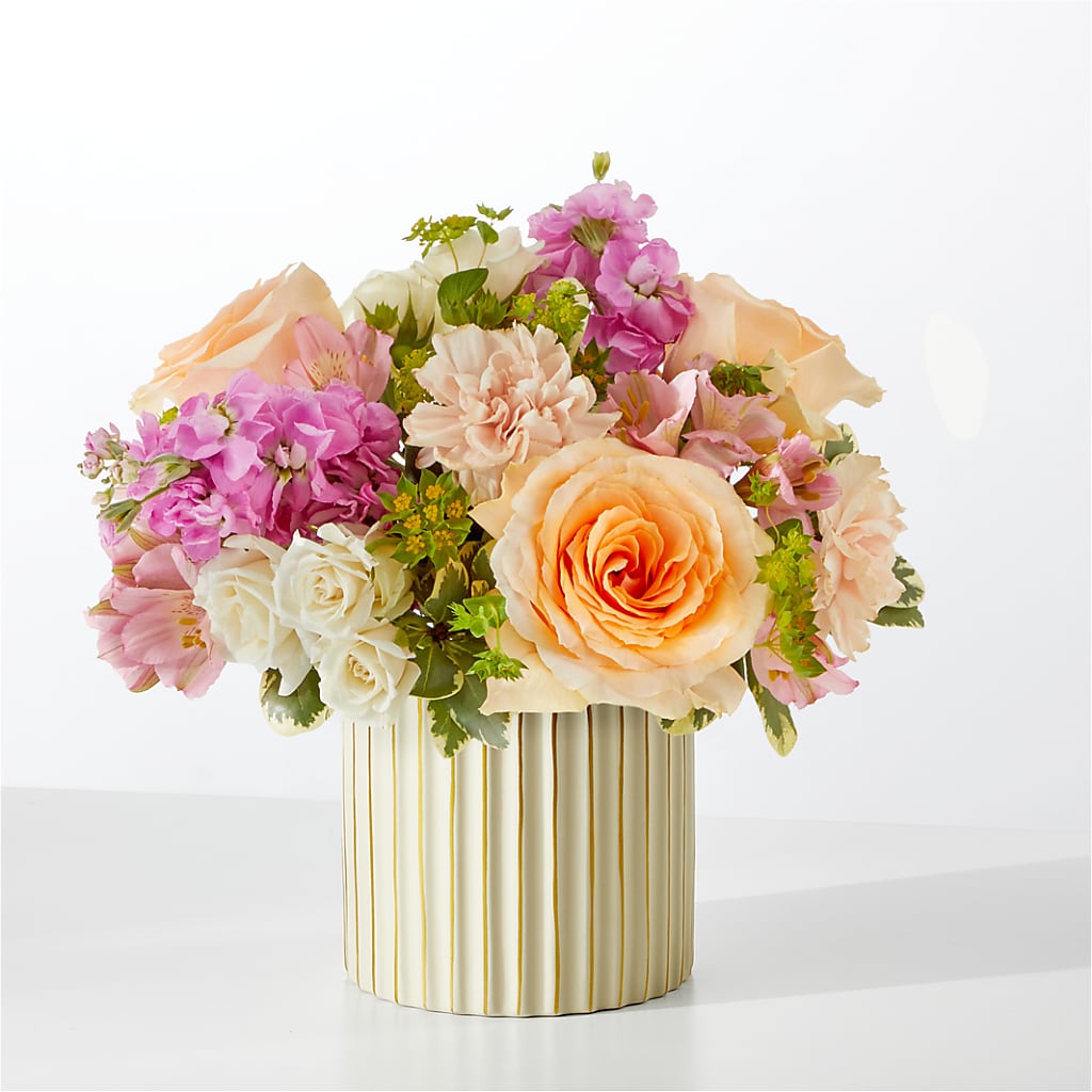 Paradise Bouquet with Ivory Vase – Genoveva Rodriguez Flower Shop, San Benito TX