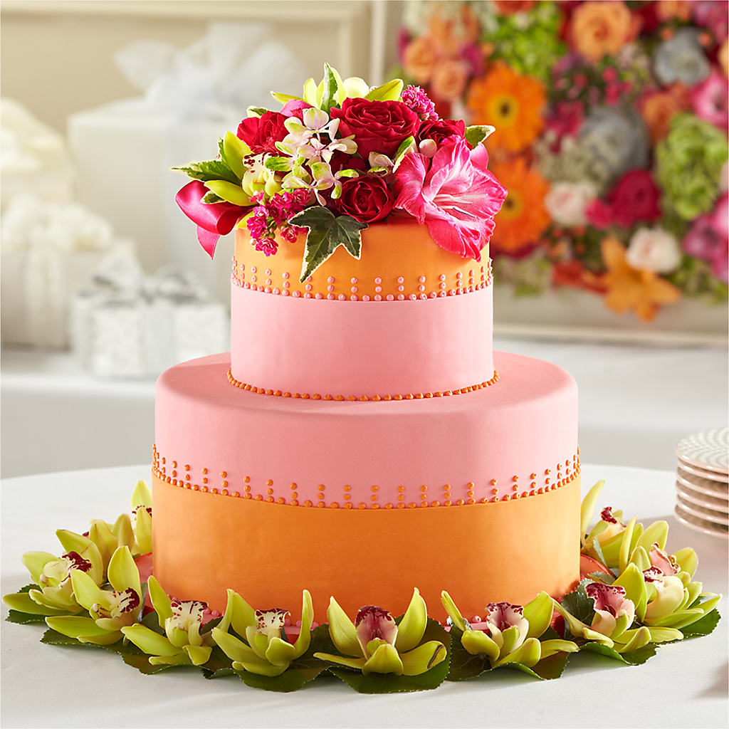 Sweet Citrus Cake Decor – Genoveva Rodriguez Flower Shop, San Benito TX