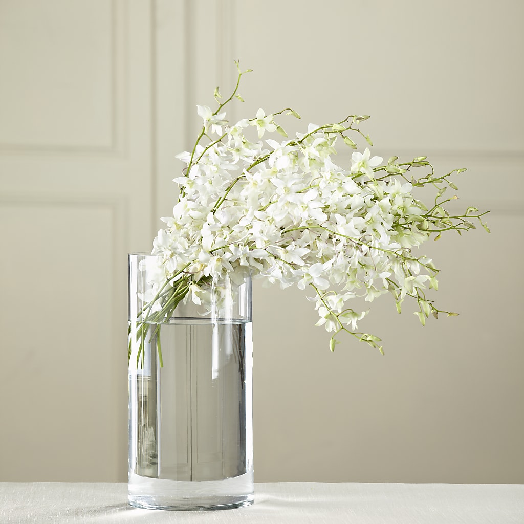 White Dendrobium Bouquet – Genoveva Rodriguez Flower Shop, San Benito TX