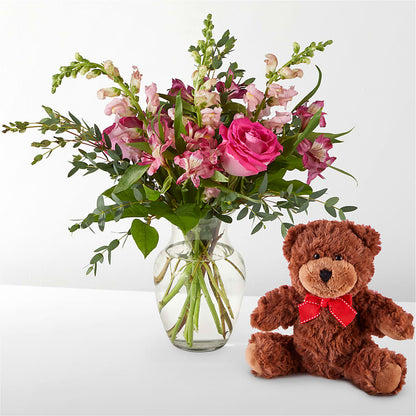 Happily Ever After Bouquet & Bear Set –  Genoveva Rodriguez Flower Shop, San Benito TX