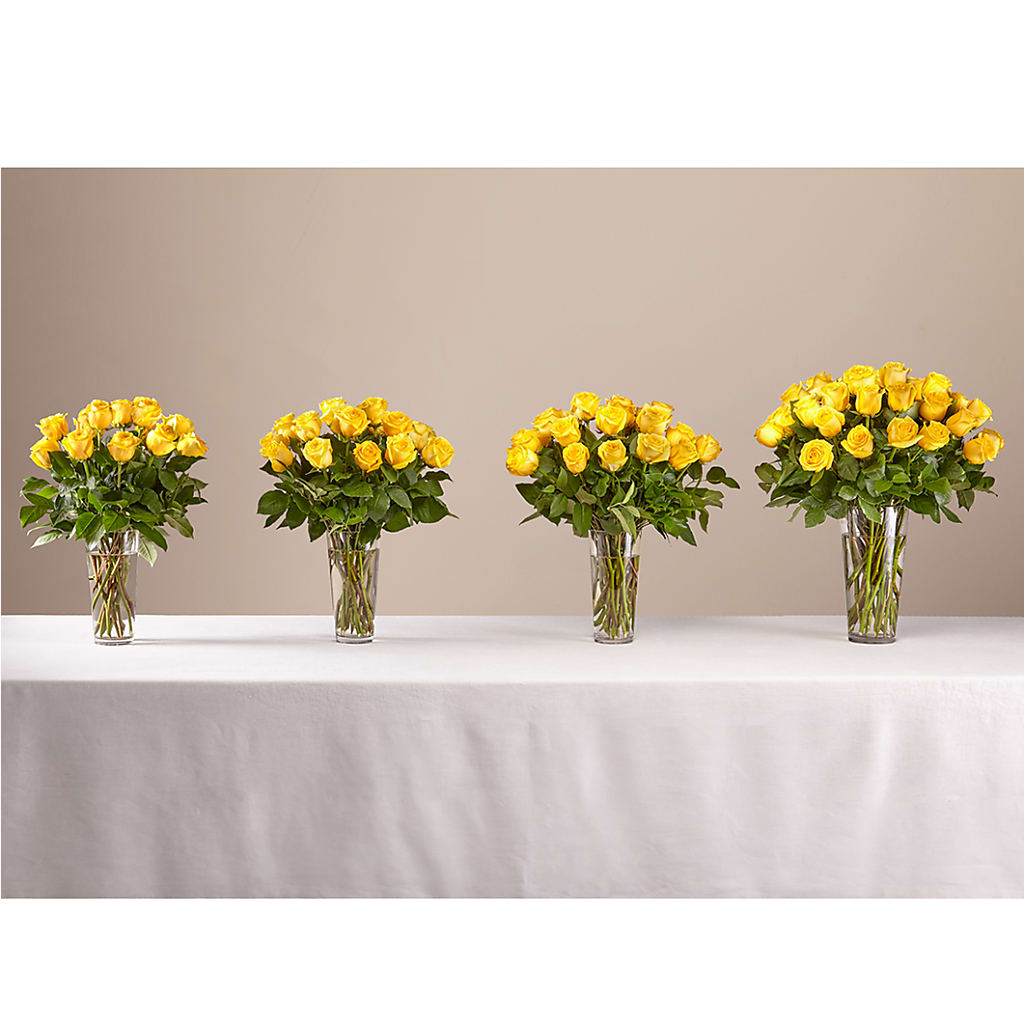 Long Stem Yellow Rose Bouquet –  Genoveva Rodriguez Flower Shop, San Benito TX