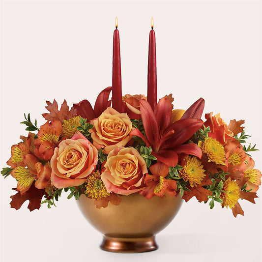 Harvest Table Centerpiece –  Genoveva Rodriguez Flower Shop, San Benito TX