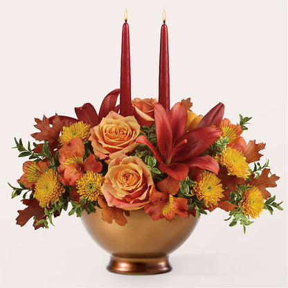 Harvest Table Centerpiece –  Genoveva Rodriguez Flower Shop, San Benito TX