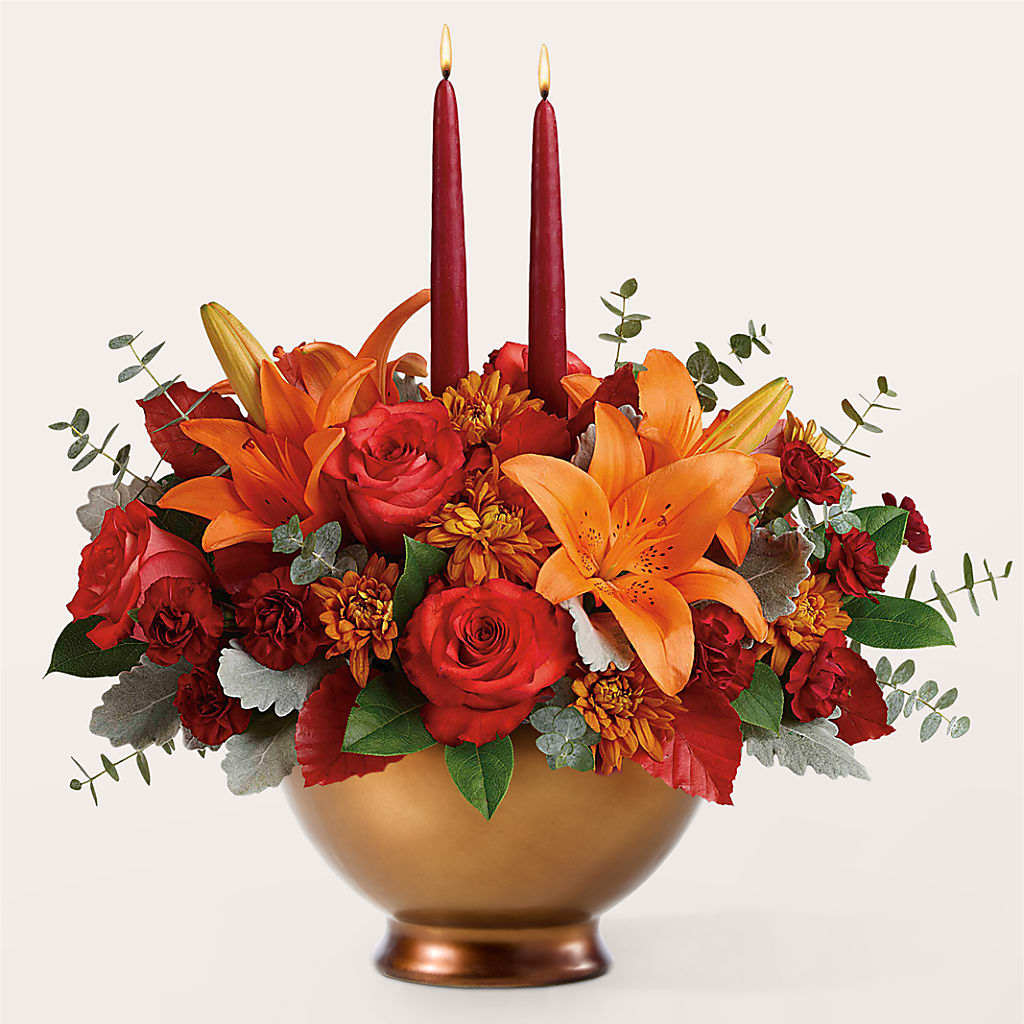 Fruits of Fall Centerpiece –  Genoveva Rodriguez Flower Shop, San Benito TX