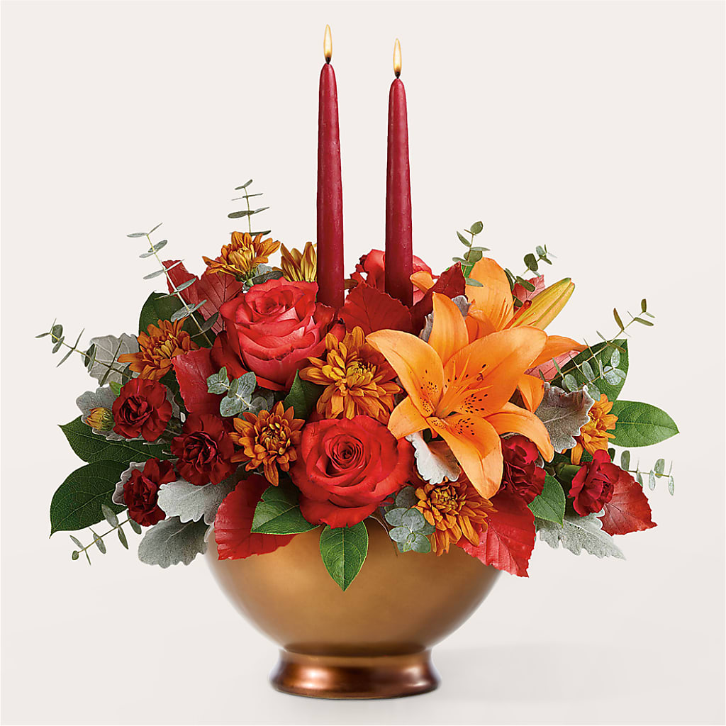 Fruits of Fall Centerpiece –  Genoveva Rodriguez Flower Shop, San Benito TX