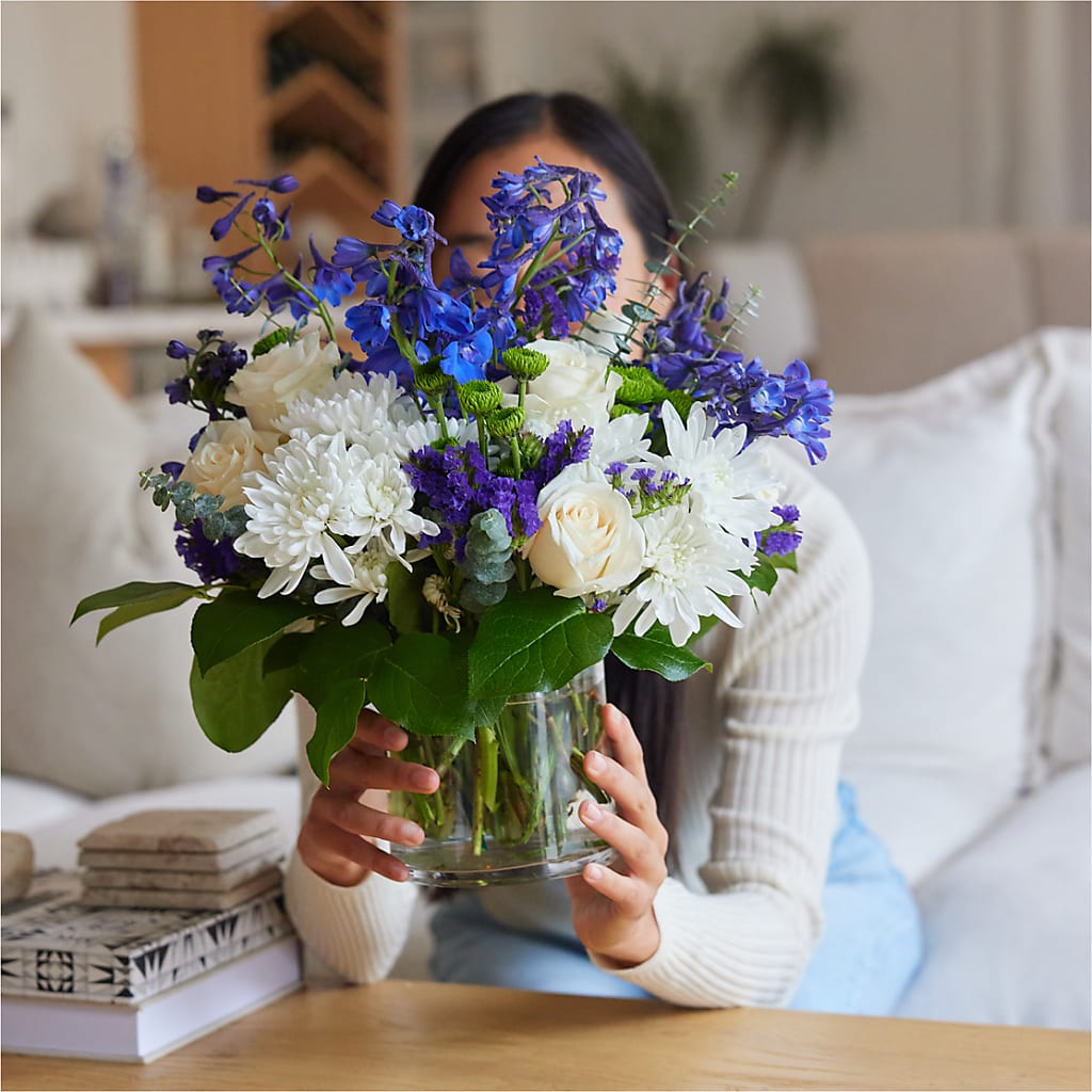Cerulean Waves Bouquet –  Genoveva Rodriguez Flower Shop, San Benito TX