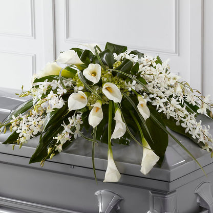 Angel Wings Casket Spray –  Genoveva Rodriguez Flower Shop, San Benito TX