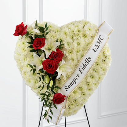 Heartfelt Hero Standing Heart –  Genoveva Rodriguez Flower Shop, San Benito TX