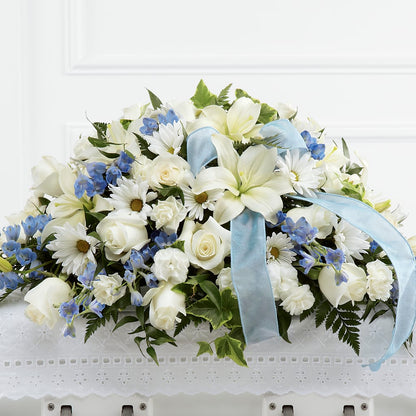Tender Treasure Casket Spray –  Genoveva Rodriguez Flower Shop, San Benito TX